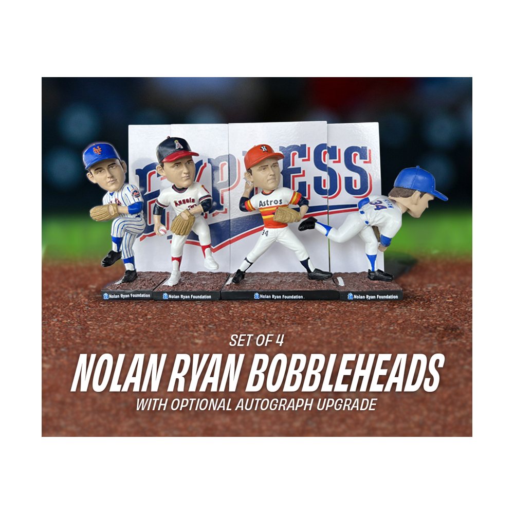 Set of 4 Nolan Ryan Bobbleheads Nolan Ryan Foundation